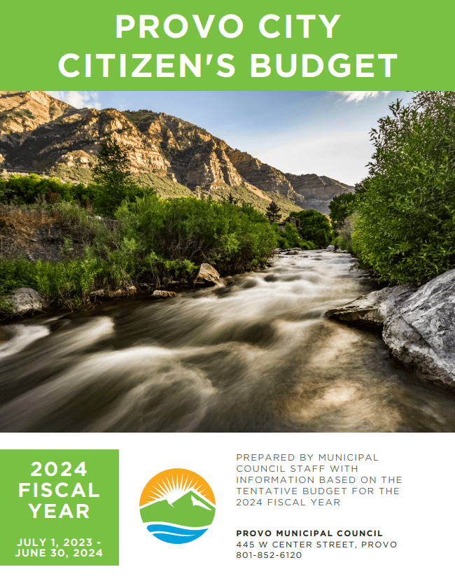 Open City Hall Provo City Proposed Budget FY2024 Issue